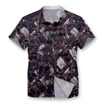 Pollogie™ Rust Geometry Button Shirt