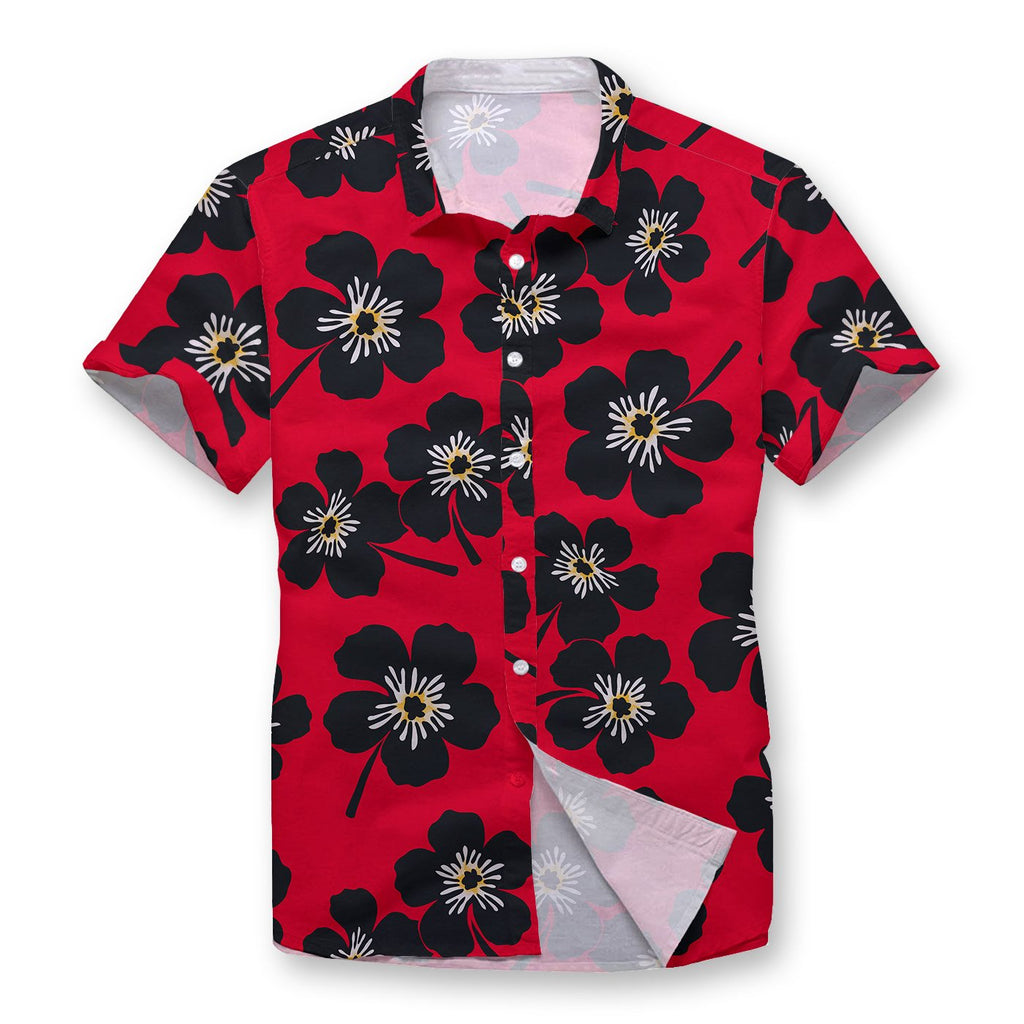 Pollogie™ Poppy Blossom Button Shirt