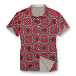 Pollogie™ Ethnic Red Button Shirt