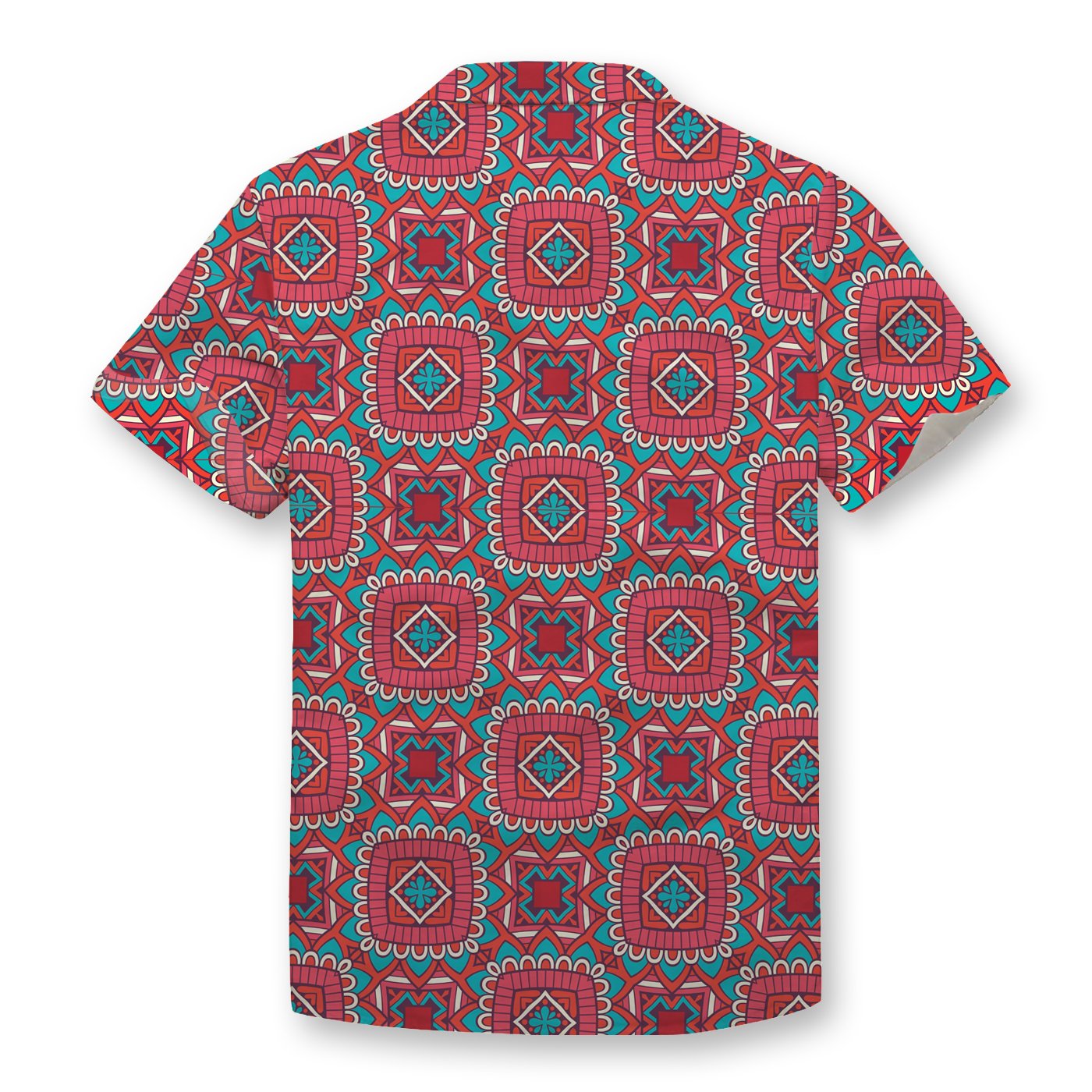 Pollogie™ Ethnic Red Button Shirt