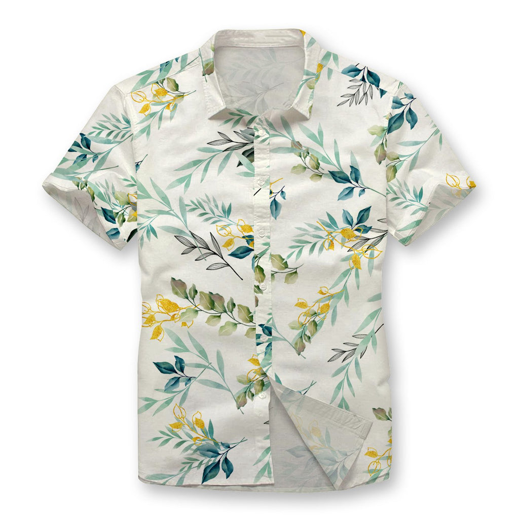 Pollogie™ Oil Paint Leaf Button Shirt