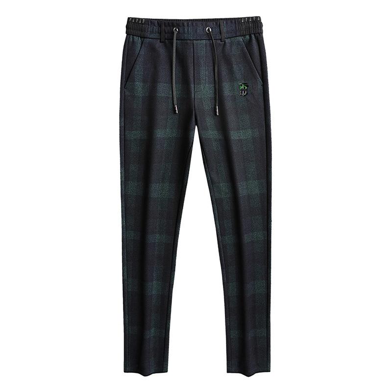 Pollogie™ Plaid Patterned Straight Trousers