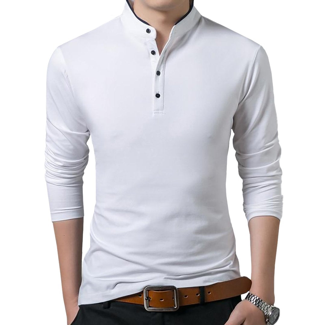 Pollogie™ Business Mandarin Collar Polo Shirt