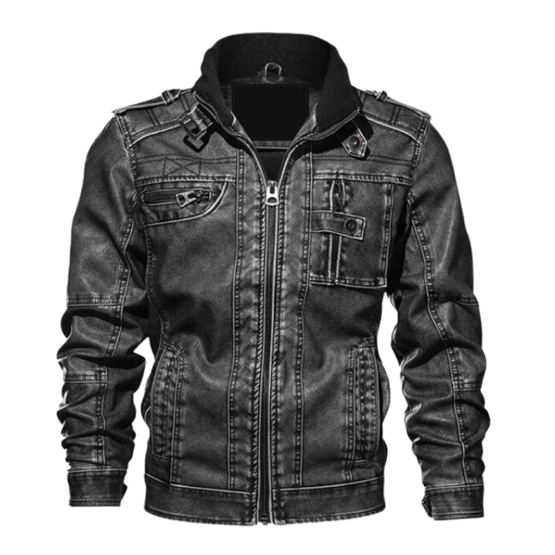 Pollogie™ Leather Motorcycle Jacket