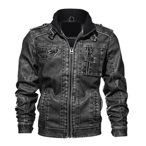Pollogie™ Leather Motorcycle Jacket