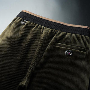 Dark Green Corduroy Joggers