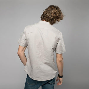 Pollogie™ Mandarin Collar Linen Blend Shirt