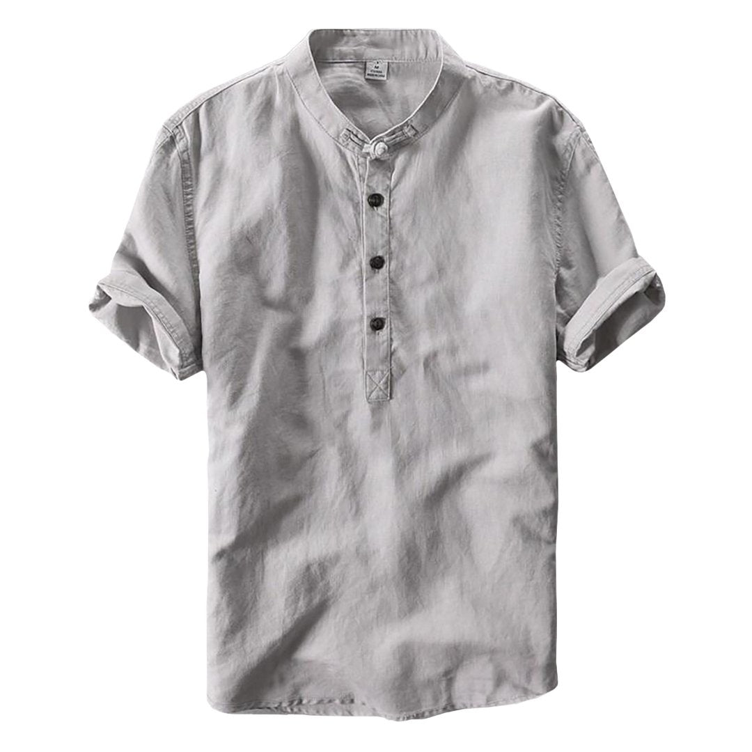 Pollogie™ Short Sleeve Mandarin Collar Shirt