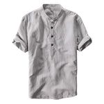 Pollogie™ Short Sleeve Mandarin Collar Shirt