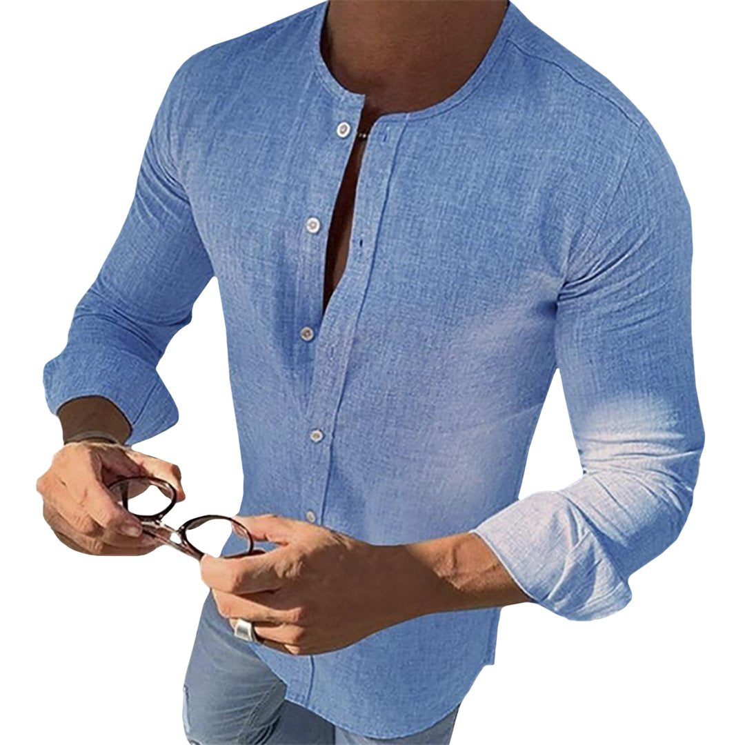 Pollogie™ Light O-Neck Button-Down Shirt