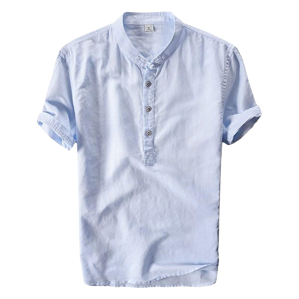 Pollogie™ Short Sleeve Mandarin Collar Shirt