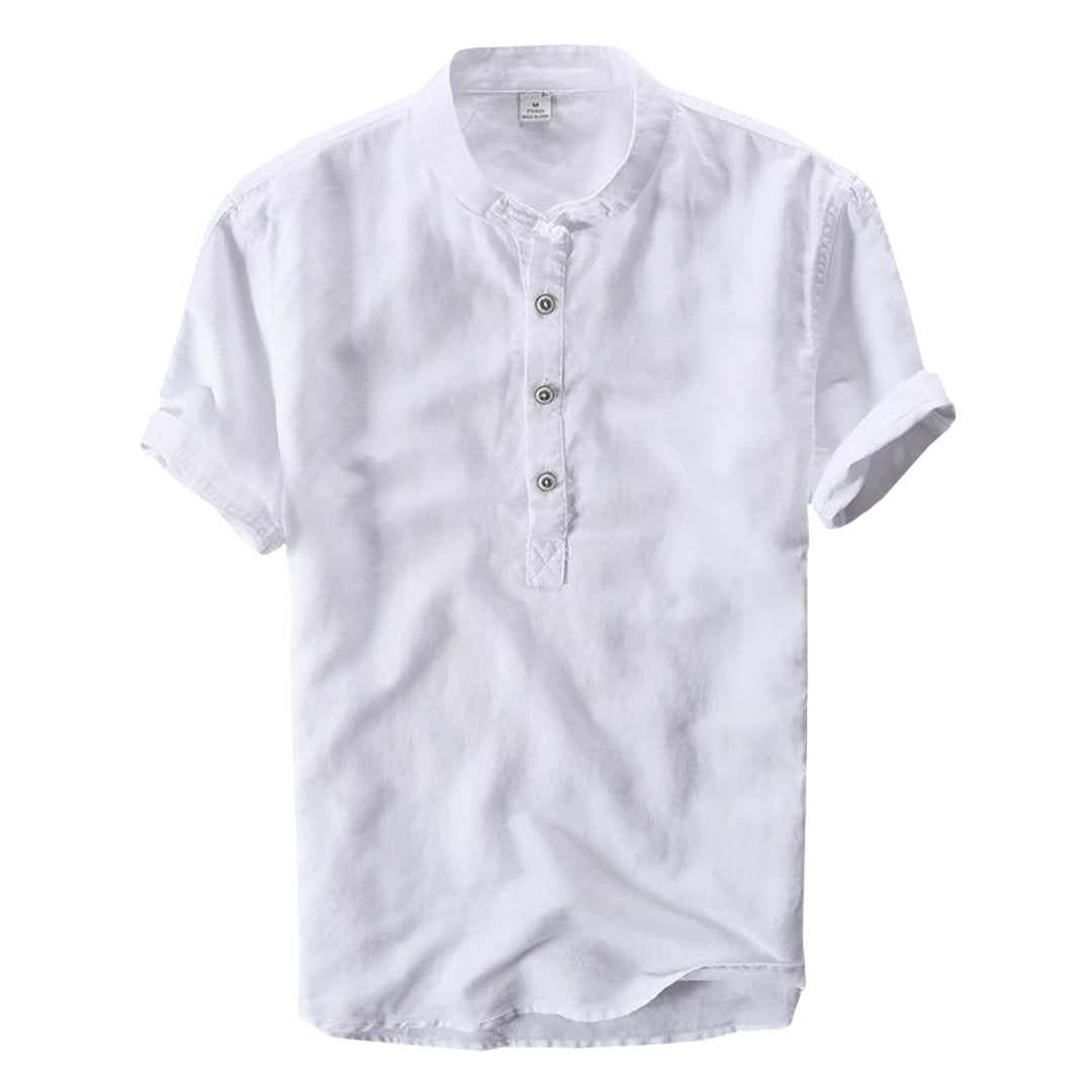 Pollogie™ Short Sleeve Mandarin Collar Shirt