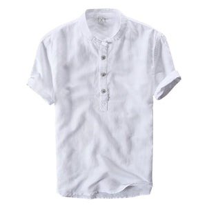 Pollogie™ Short Sleeve Mandarin Collar Shirt
