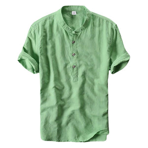 Pollogie™ Short Sleeve Mandarin Collar Shirt