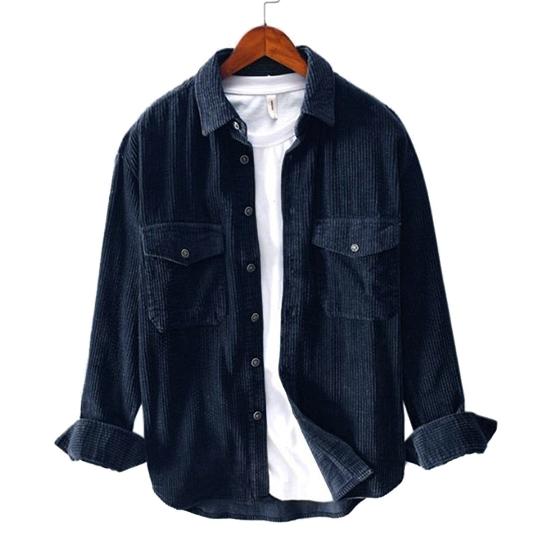 Pollogie™ Loose Corduroy Button-Down Shirt