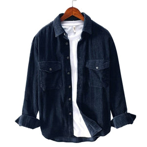Pollogie™ Loose Corduroy Button-Down Shirt