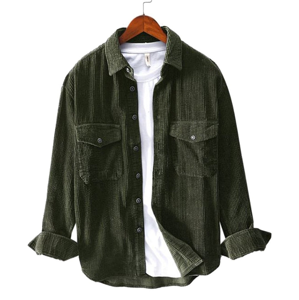 Pollogie™ Loose Corduroy Button-Down Shirt